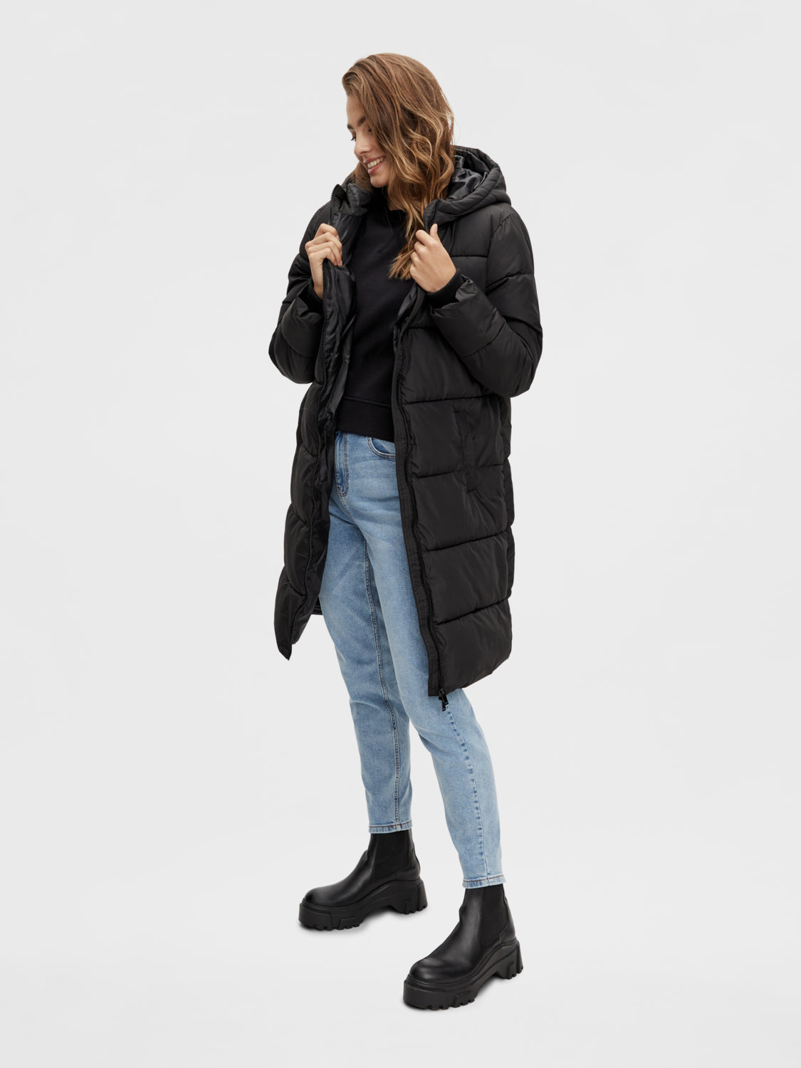 PCBEE Long Coat - Black